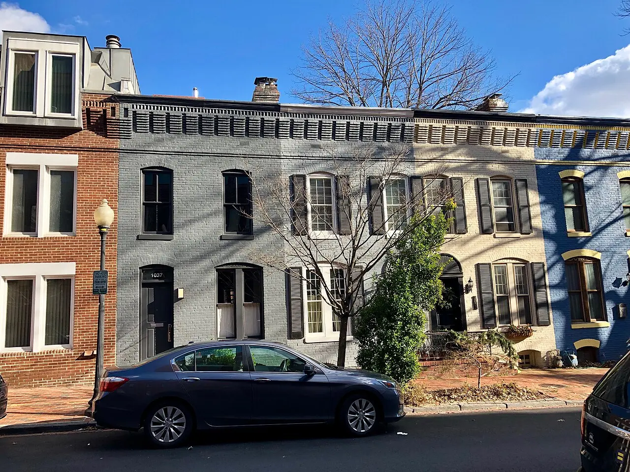 Rowhouses along 30th Street NW in Georgetown.